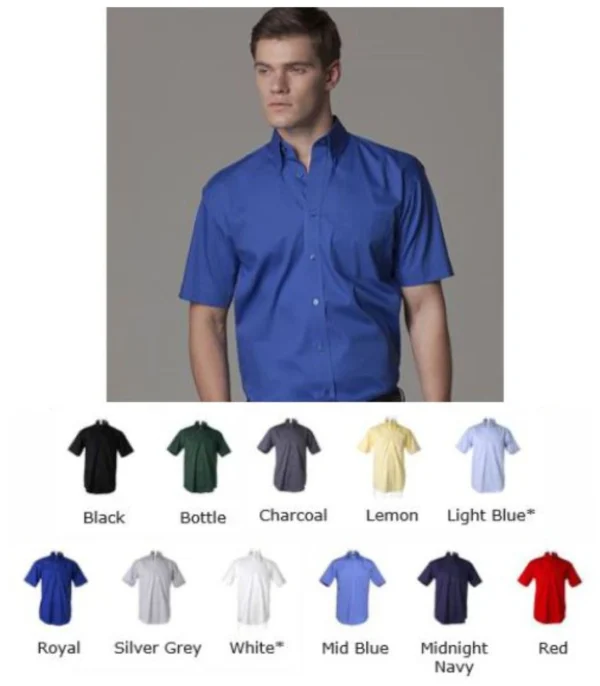 Kustom Kit  KK109 short sleeve Oxford shirt